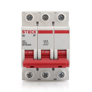 Disjuntor Trifásico 40A 3P CURVA C 6KA Steck SDZD63C40